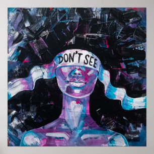 Poster "Ne vois pas" Sensibilisation au DV Art