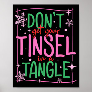 Poster Ne vous emmêlez pas dans votre strass Noël drôle