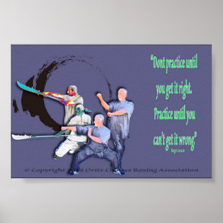 Poster Ne vous entraînez pas tant que vous n'avez pas bie