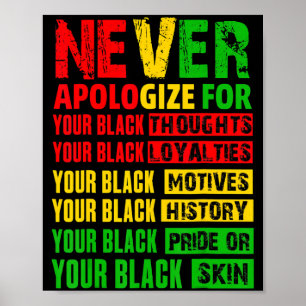 Poster Ne vous excusez jamais pour votre histoire africai