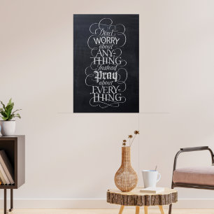 Poster NE VOUS INQUIÉTEZ PAS - Chalk de calligraphie de t