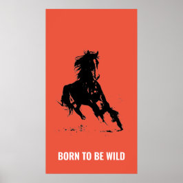 Poster Né Wild Rund Horse Inspirational Pop Art