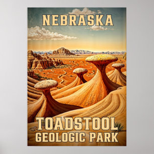 Poster Nebraska Toadstool Geologic Park V02