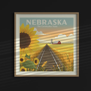 Poster Nebraska vintage