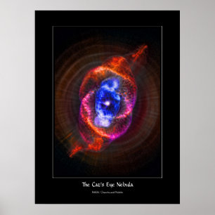 Poster Nebula oculaire des chats - géant rouge en expansi