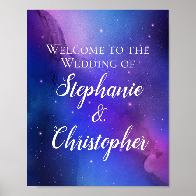 Poster Nebula violette Art céleste Mariage spatial (Devant)