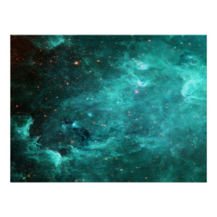 Poster Nébuleuse de l'Amérique du Nord Turquoise