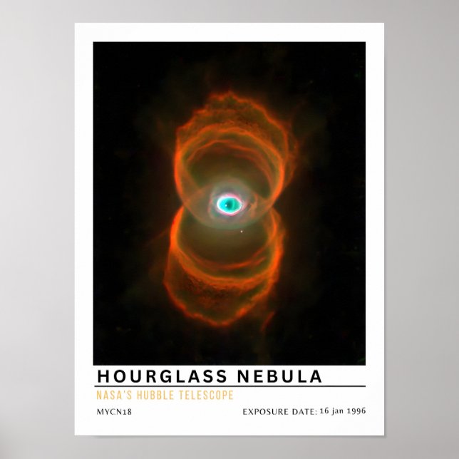 Poster Nébuleuse de l'Heure de Verre Éducation Spatiale (Devant)