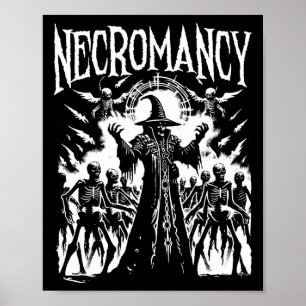 Poster Necromancer - Vintage Déplaisant Monster Halloween