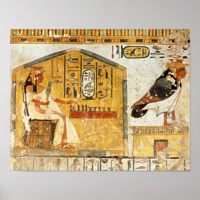 Poster Nefertari jouer senet (Devant)
