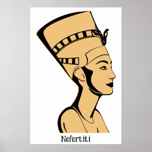 Poster Nefertiti Bust portrait reine égyptienne
