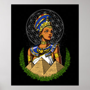 Poster Nefertiti La déesse de la reine égyptienne Mytholo