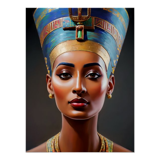 Poster Nefertiti Portrait Art original (Devant)