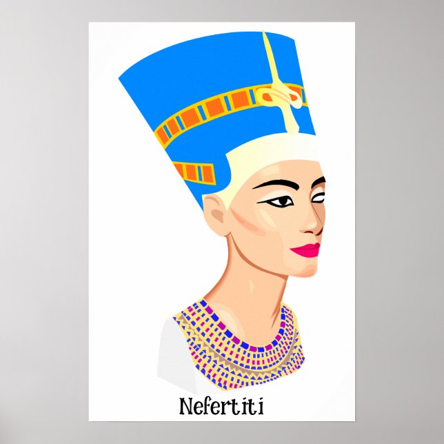 Poster Nefertiti portrait de reine égyptienne (Devant)