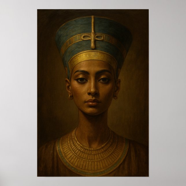 Poster Nefertiti Portrait Painting (Devant)