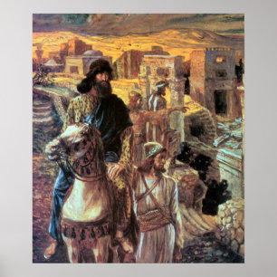 Poster Nehemiah voit les décombres à Jérusalem par Tissot