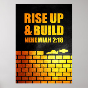 Poster Néhémie 2:18 Verse de la Bible