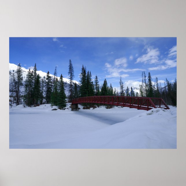 Poster Neige À La Voie Trailhead De La Rivière Simpson Ri (Devant)