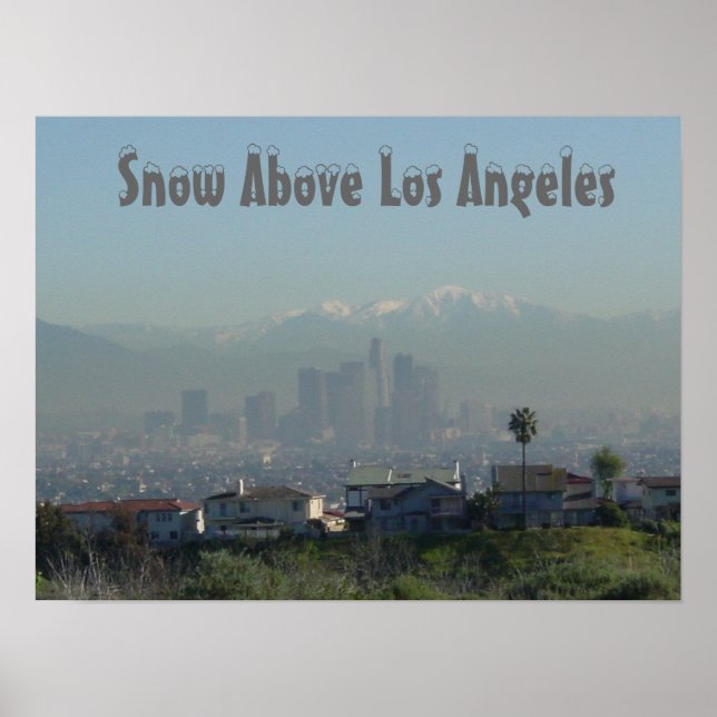 Poster Neige au-dessus de Los Angeles (Devant)