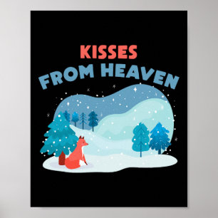 Poster Neige - Baisers du ciel - Flocons de neige - Ski -