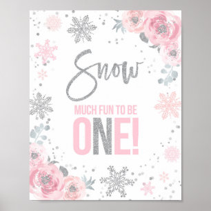 Poster Neige beaucoup amusant d'être un Hiver ONEderland 