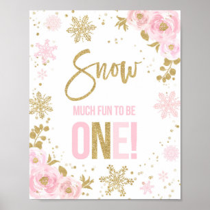 Poster Neige beaucoup amusant d'être un Hiver ONEderland 