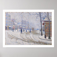 Neige, Boulevard de Clichy, Paris, 1886
