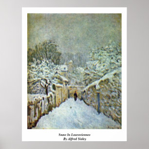 Poster Neige dans Louveciennes par Alfred Sisley