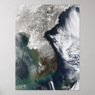 Poster Neige en Corée