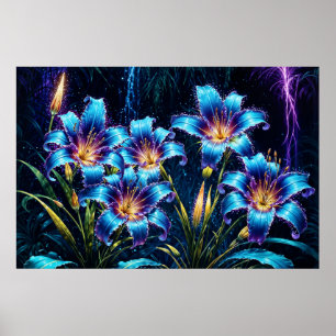 Poster Nénon mystique lys nature botanique plantes