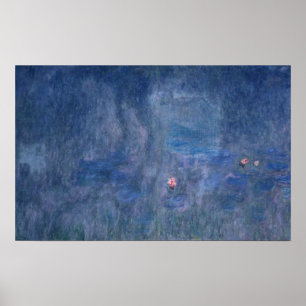 Poster Nénuphars de Claude Monet   : Réflexions des
