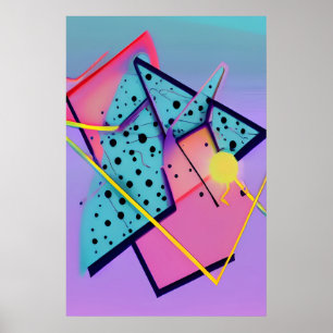 Poster Neo-Memphis Design Ken Gage Retrowave Fine Art