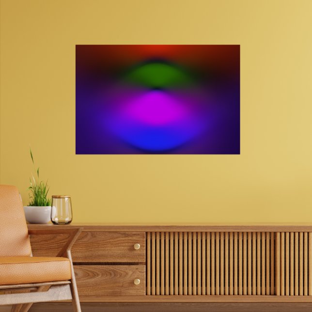Poster Neon Blue Purple Green Orange Abstrait (Salon 2)