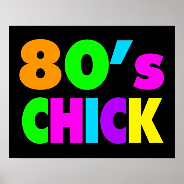Poster Neon Colours 80's Chick (Devant)