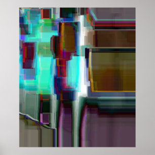 Poster "Neon" Digital Abstrait Art