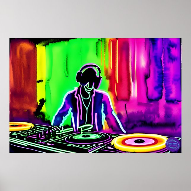 POSTER NEON DJ (Devant)