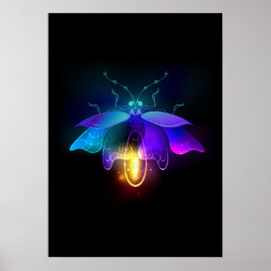 Poster Neon Firefly sur noir