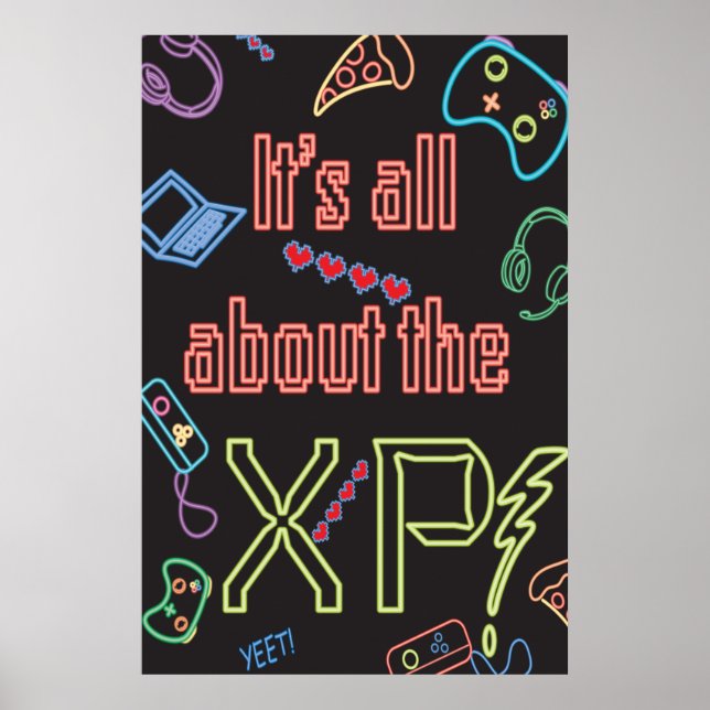 Poster Neon Gamer (Devant)