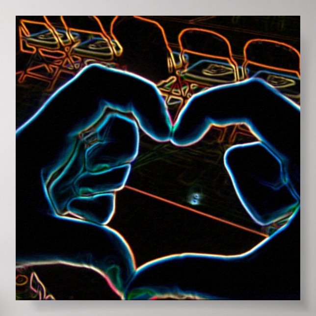 Poster Neon Love (Devant)