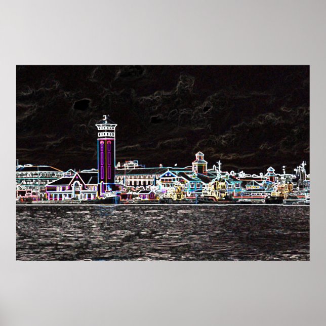 Poster Neon Nassau (Devant)