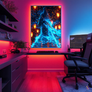 Poster Neon Ronin - Le fantôme du Samouraï Cybernétique