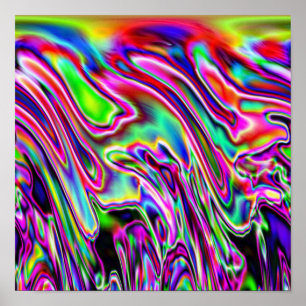 Poster Neon Swirls
