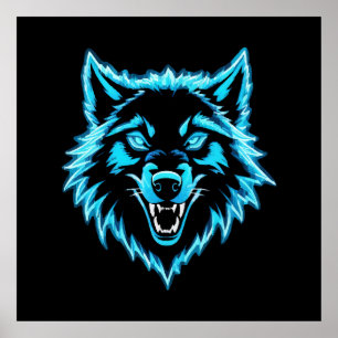 Poster Neon Wolf