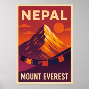 Poster Népal Mont Everest V05