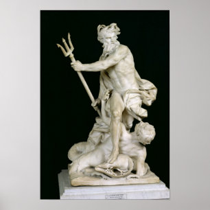 Poster Neptune calmant les vagues, 1757
