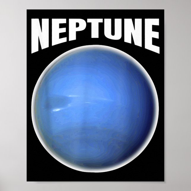 Poster Neptune Design - Science Planète Espace Extérieur (Devant)
