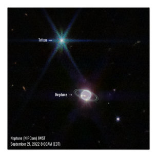 Poster Neptune NIRCam James Webb Télescope spatial Photo