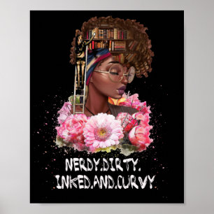 Poster Nerdy Dirty Inked Curvy Women Lover Livre En Tête