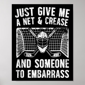 Poster Net And Crease Ice Hockey Goalkeeper Ice Hockey Go