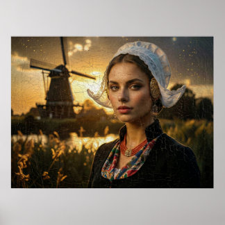 POSTER NETHERLANDS - OIL PAINTING - AI